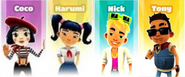 Coco, Harumi, Nick e Tony